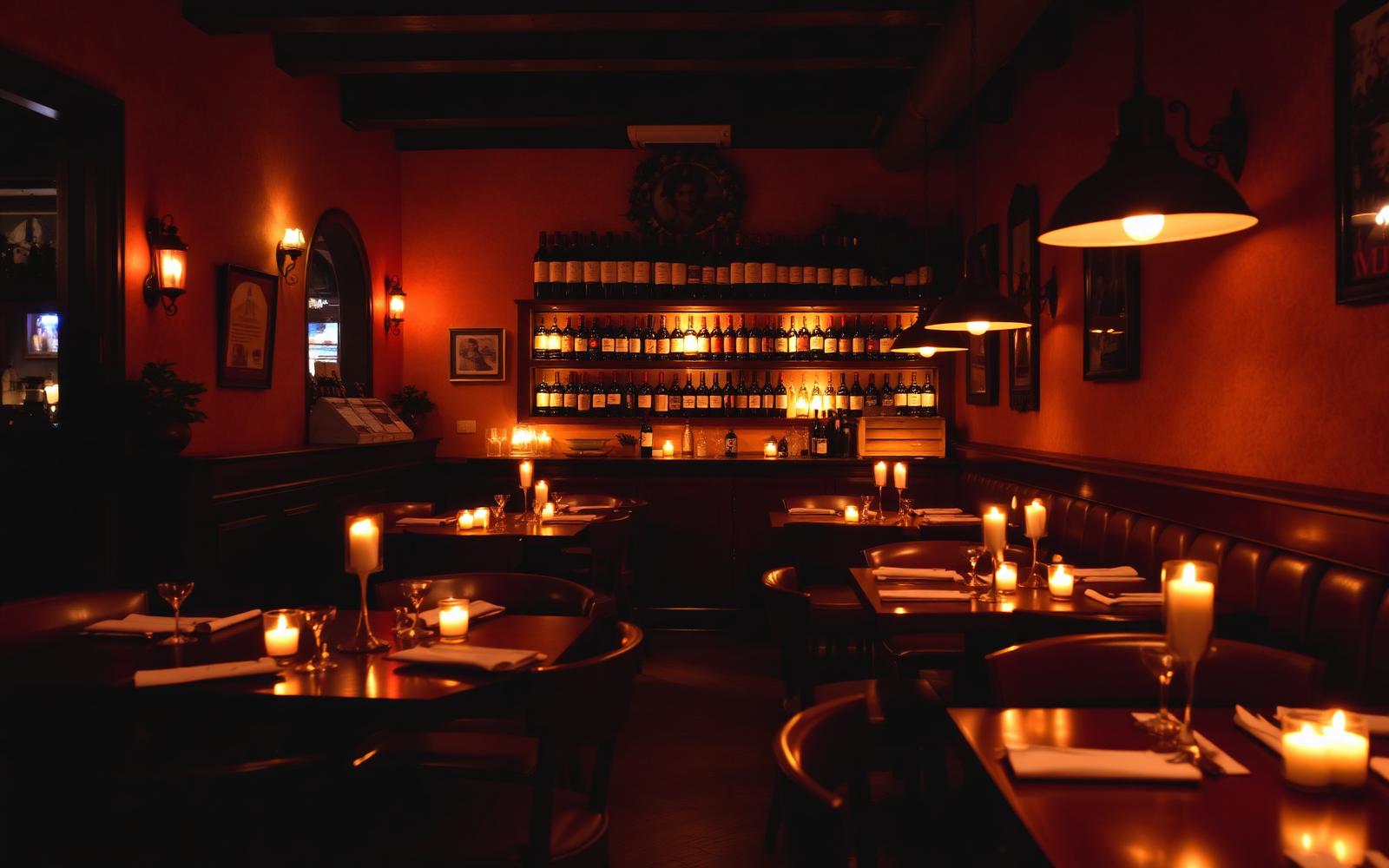Sfeervol interieur van Ristorante Bella Fonte
